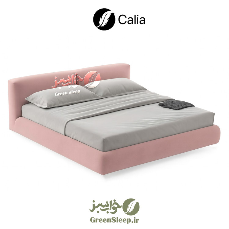 تخت خواب طرح تدی مدل کالیا رنگ صورتی