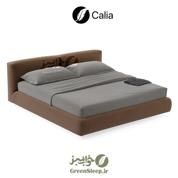 تخت خواب طرح تدی سایز 120 در 200 مدل کالیا رنگ قهوه ای